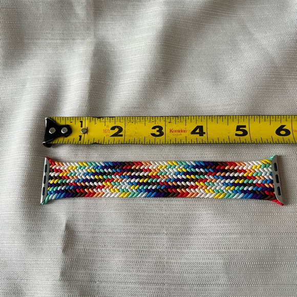 Apple Rainbow braided solo loop watch band. - Picture 2 of 2